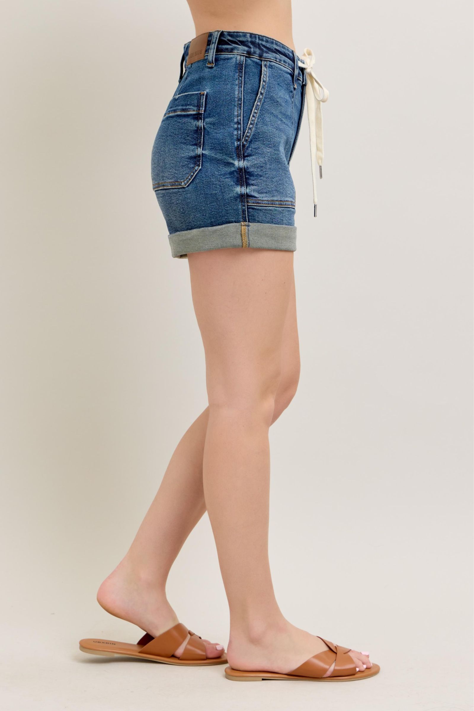 Plus size high rise cuff denim shorts – flattering and trendy summer style