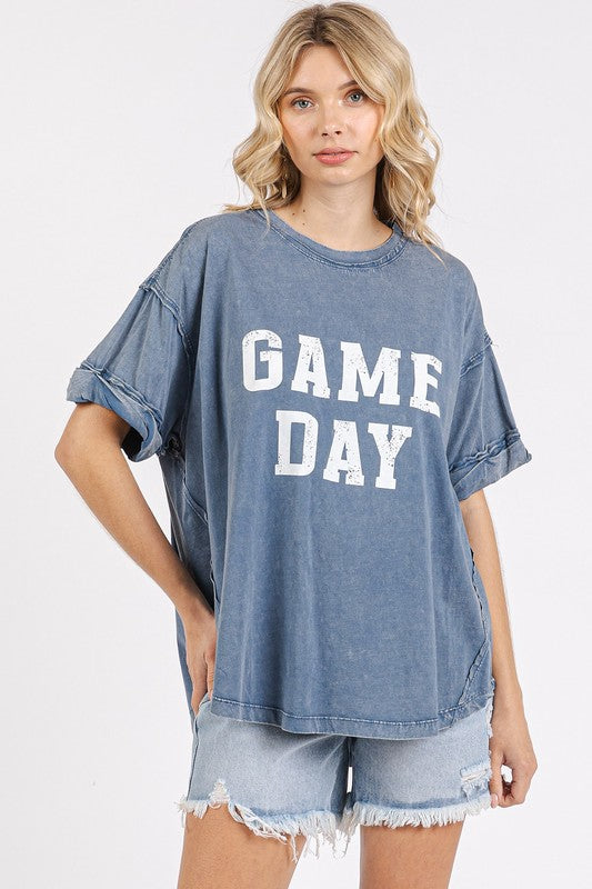 Women's GAME DAY round neck short sleeve t-shirt – sporty and casual fanwear