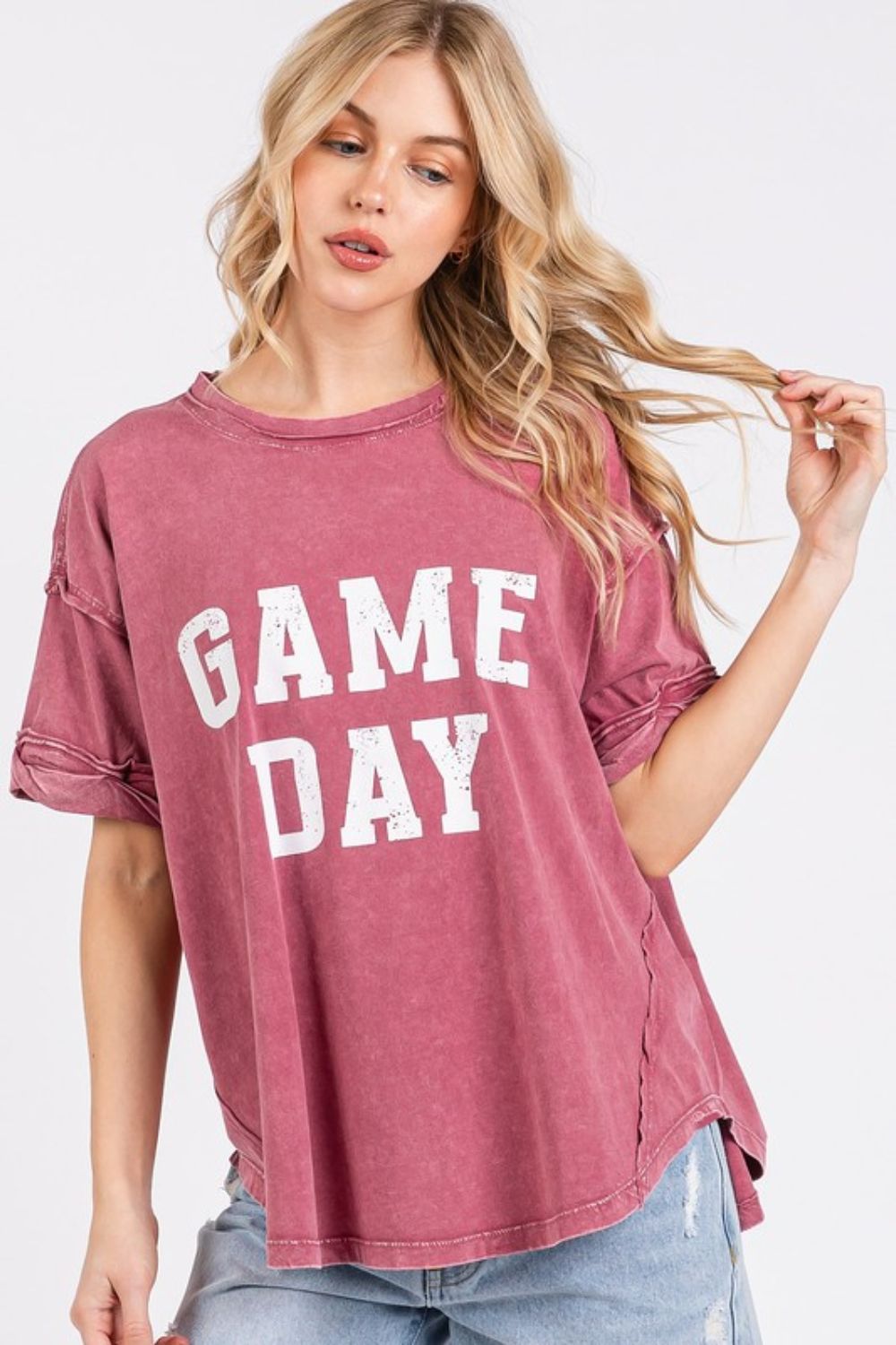 Women's GAME DAY round neck short sleeve t-shirt – sporty and casual fanwear