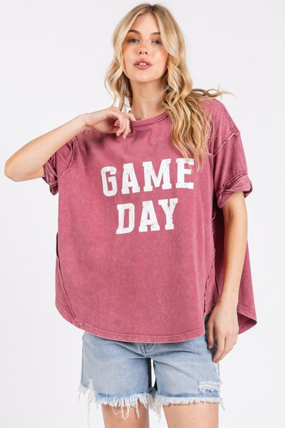 Women's GAME DAY round neck short sleeve t-shirt – sporty and casual fanwear