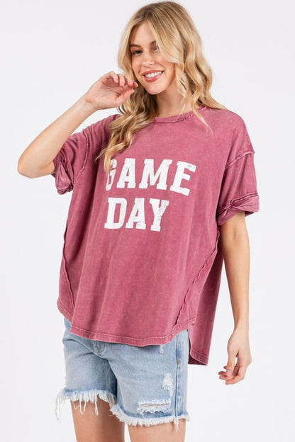 Women's GAME DAY round neck short sleeve t-shirt – sporty and casual fanwear