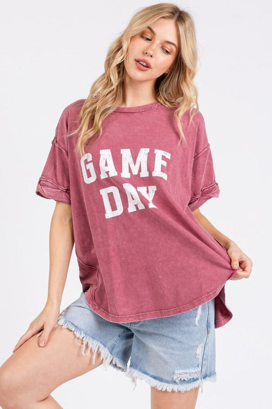 Women's GAME DAY round neck short sleeve t-shirt – sporty and casual fanwear