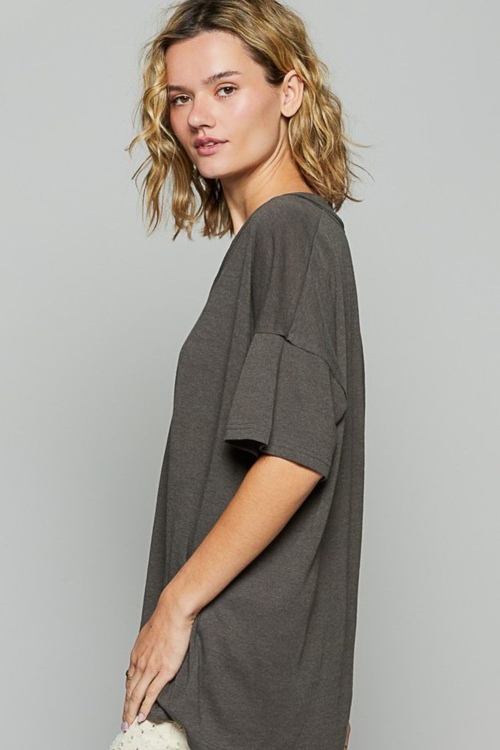 Women's V-neck half sleeve t-shirt – classic and versatile wardrobe staple