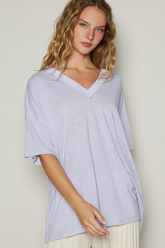 Women's V-neck half sleeve t-shirt – classic and versatile wardrobe staple